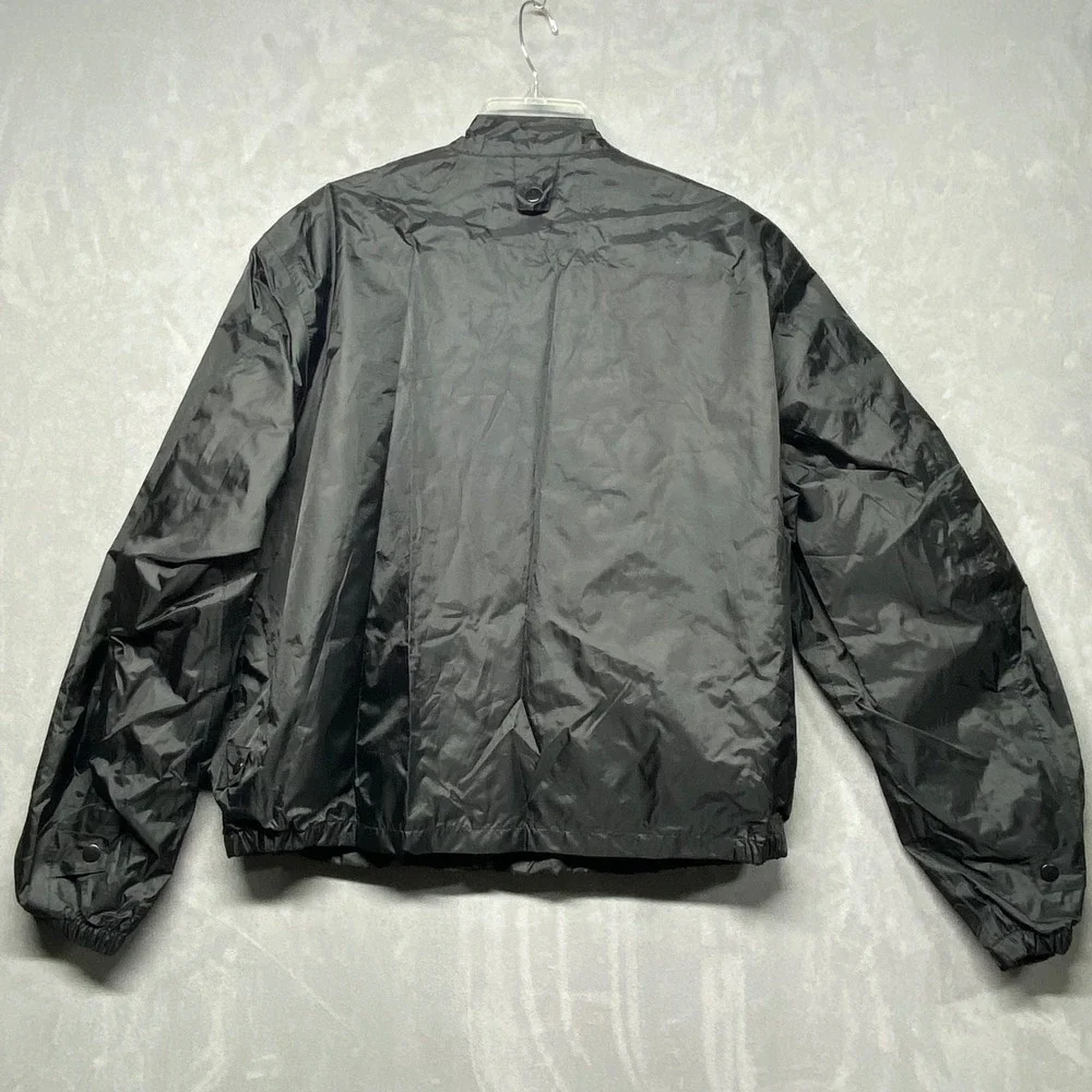 Harley Davidson Jacket Black L‎ Full Zip Nylon Lightweight Windbreaker Riding